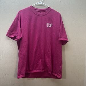 Nike Tee Shirt XL Pink Neon Palm Trees Swoosh Short Sleeve Unisex‎ Embroidered